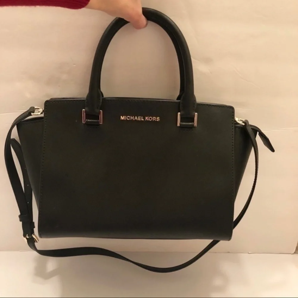 Michael kors black saffiano leather Selma bag